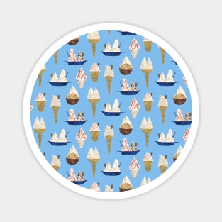 ice cream - soft serve selection flat background Magnet